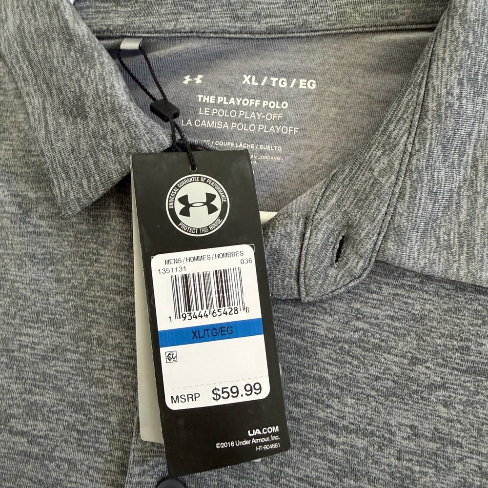 NWT Under Armour The Playoff Polo size XL - Picture 2 of 2
